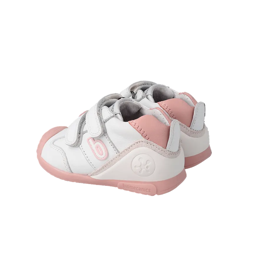 Pantofi fete albi din piele, Biomecanics 221001-B113