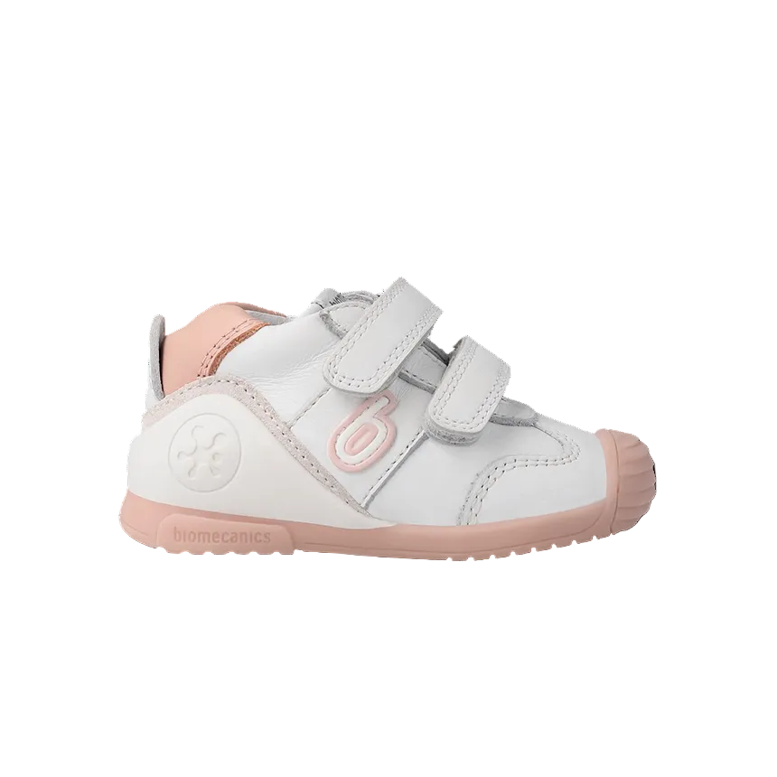 Pantofi fete albi din piele, Biomecanics 221001-B113