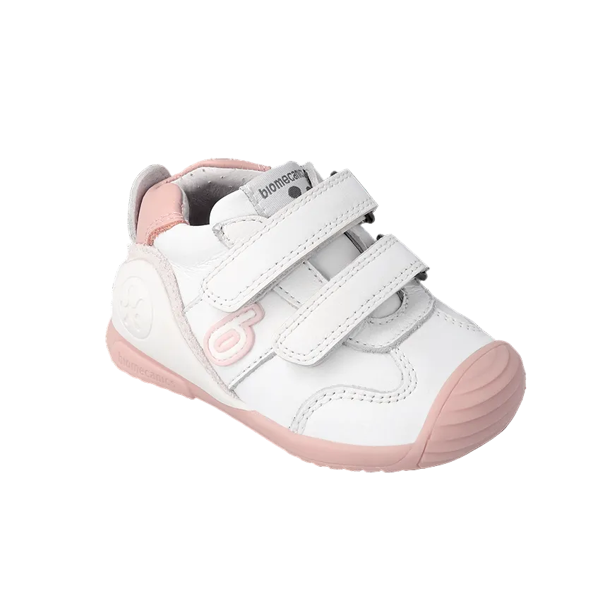Pantofi fete albi din piele, Biomecanics 221001-B113