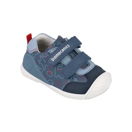 Pantofi băieți albaștri din piele, Biomecanics 262120-A556